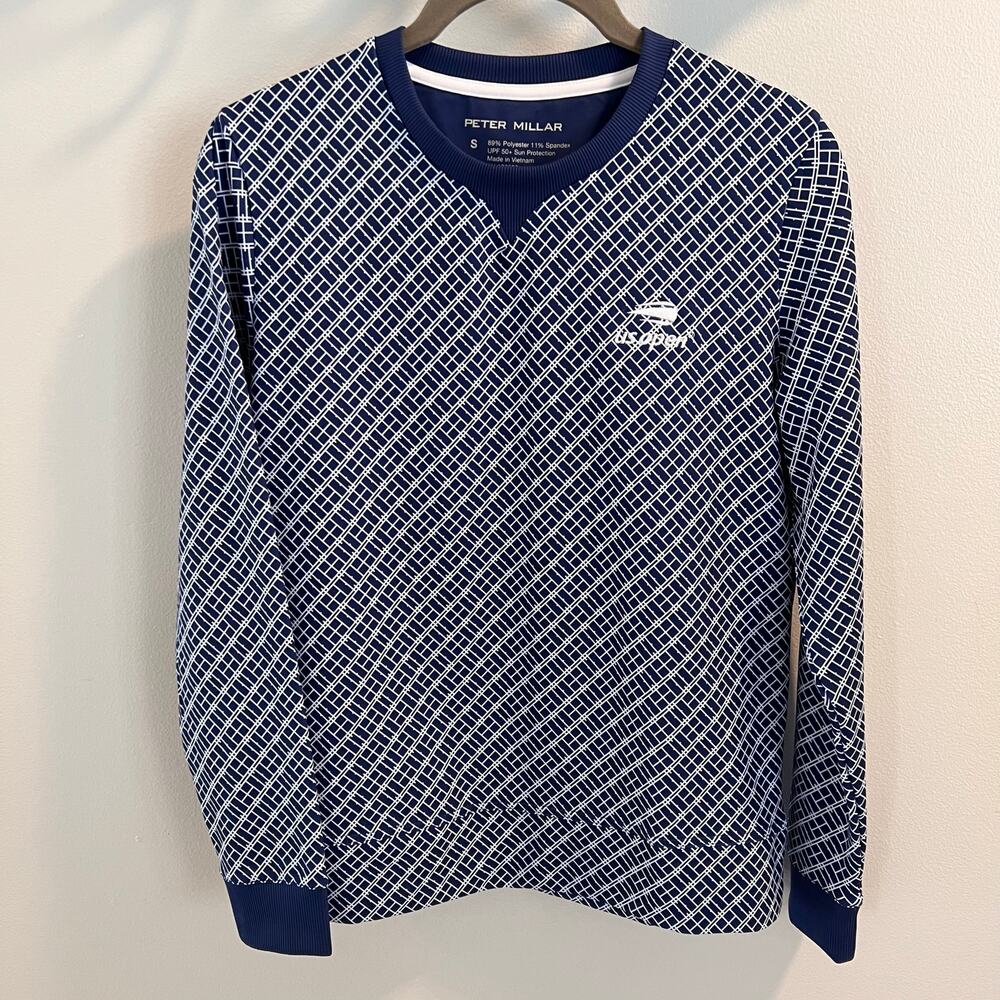 Peter Millar Women's US Open Patterned Lightweight Pullover Top Size S